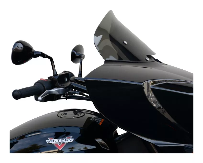Wind Vest Gun Smoke Windshield For Victory Cross Country / Magnum 2010-2017