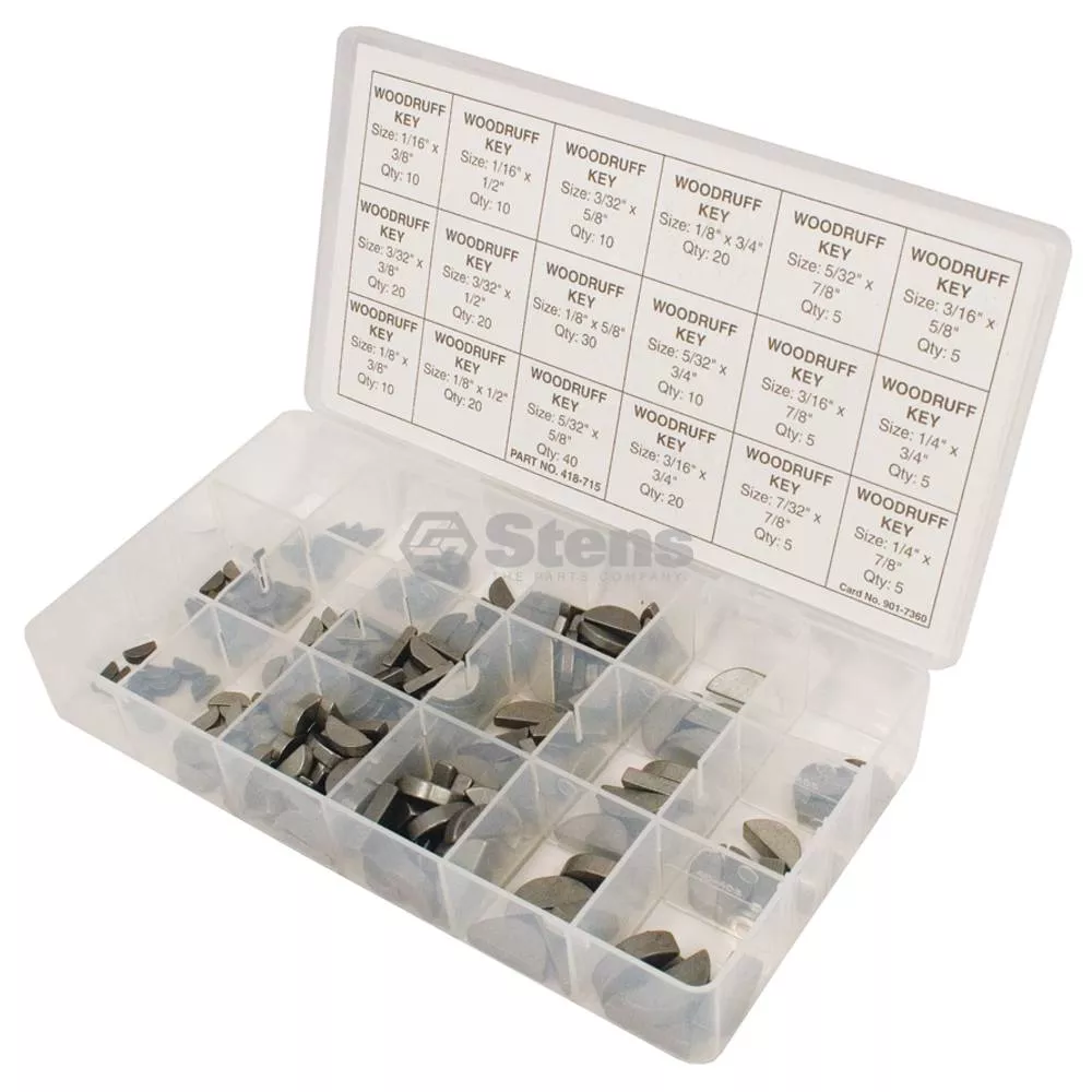 Woodruff Key Kit – 250 Piece Kit