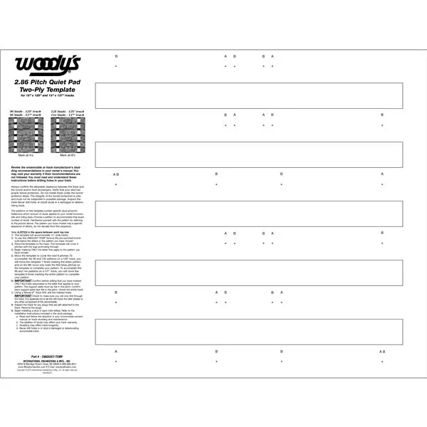 Woody’s 286 Quiet Pad Template
