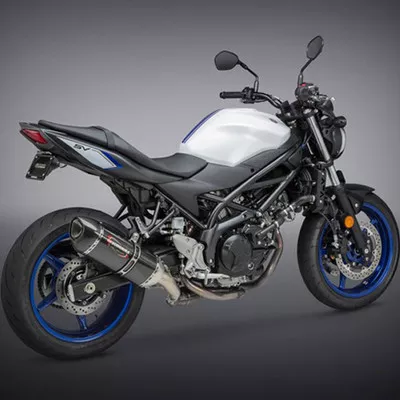 Yoshimura Suzuki SV650 17-23 Street Alpha Slip On Exhaust SS-CF-CF