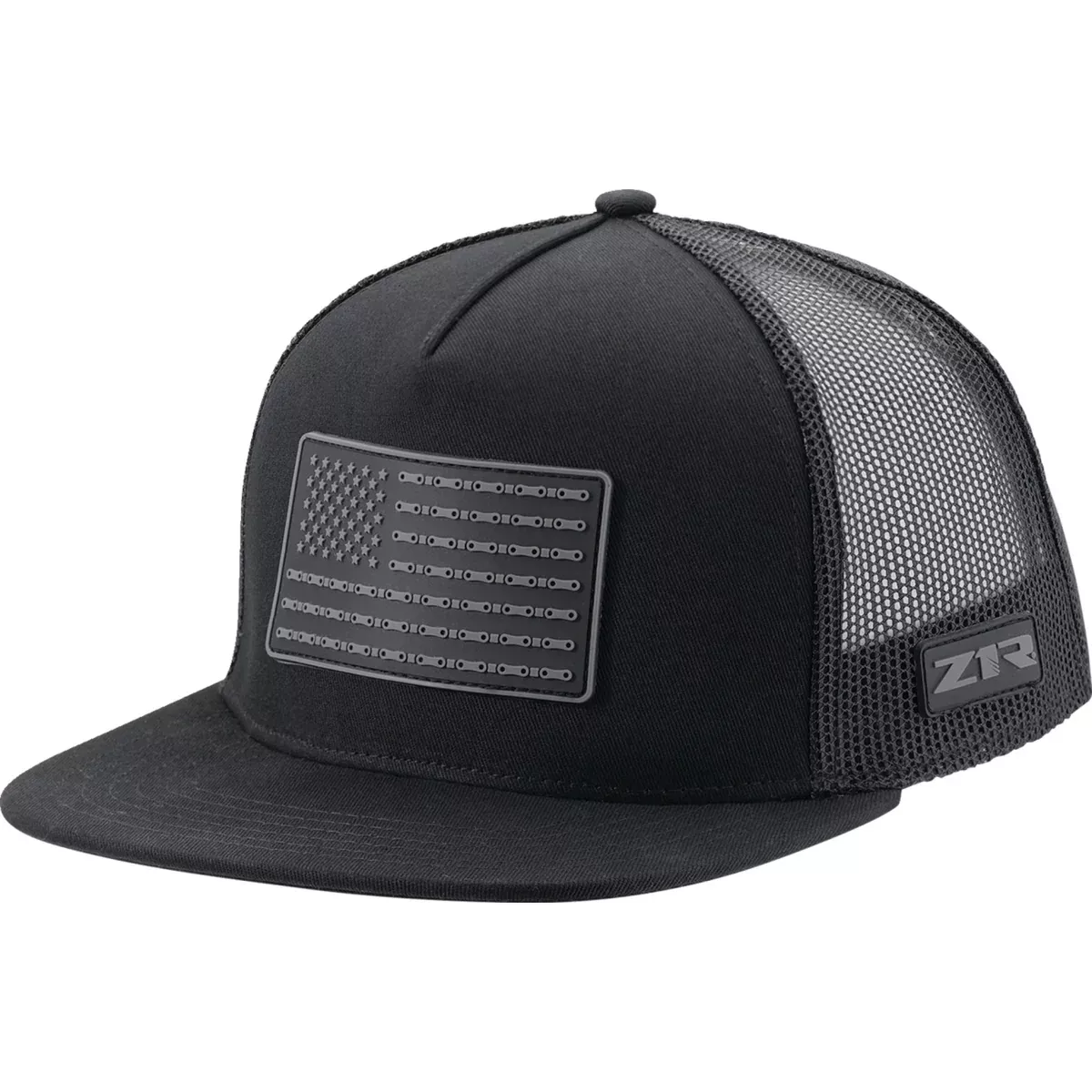 Z1R 2501-4023 Flag Hat Flag Patch Snapback Hat – Black