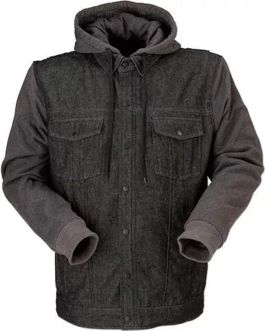 Z1R Denim Black Gray Hoodie