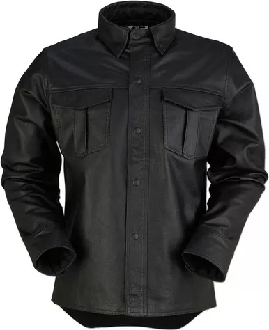 Z1R Motz Black Leather Shirt