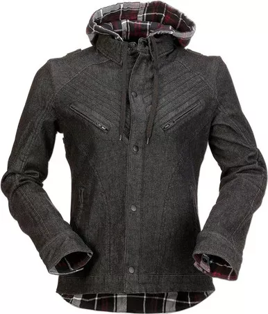 Z1R Timberella Black White Womens Denim Shirt