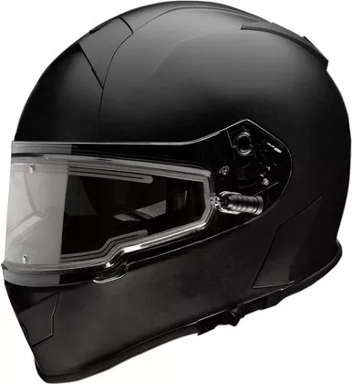 Z1R Warrant Snow Flat Black Electric Helmet Matte