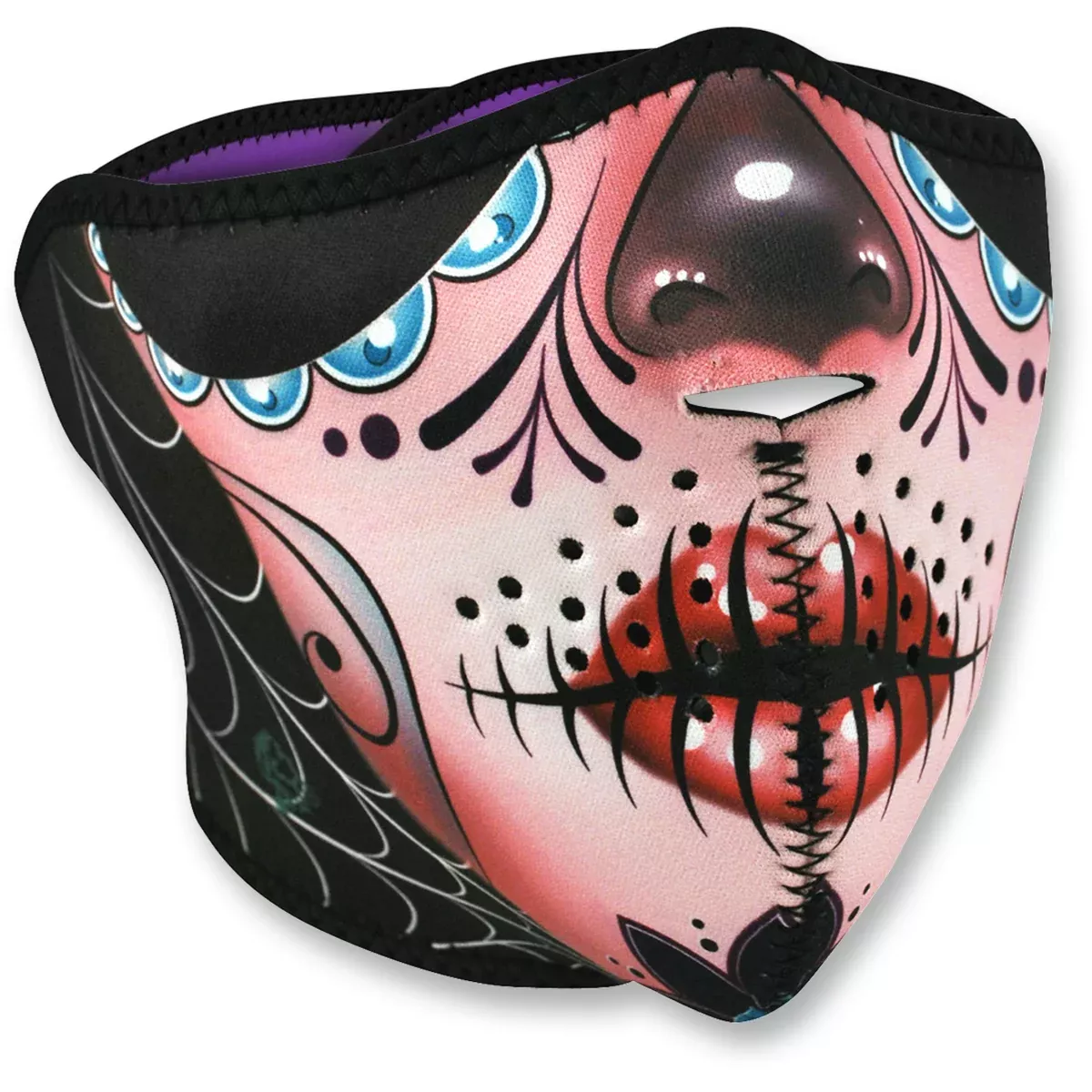 ZAN HEADGEAR 2504-0410 WNFM082H Neoprene Half Mask Half Mask – Sugar Skull